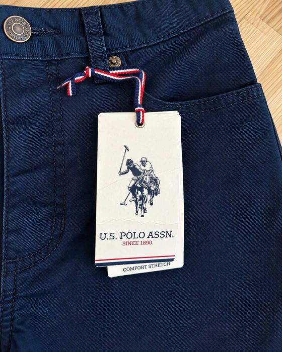 Pantaloni chino U.S. Polo Assn. bărbați bleumarin, mărimea S / 30R, Comfort Stretch
