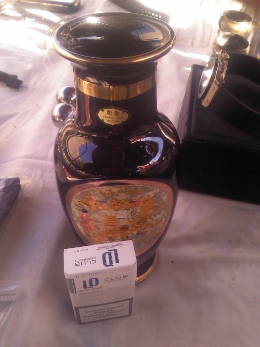 Ваза_/ THE ART OF CHOKIN.Made In JAPAN./-( Chokin Art 24KT GOLD.