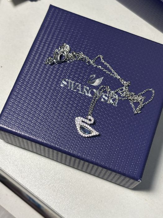 Colier Swarovski lebada albastra