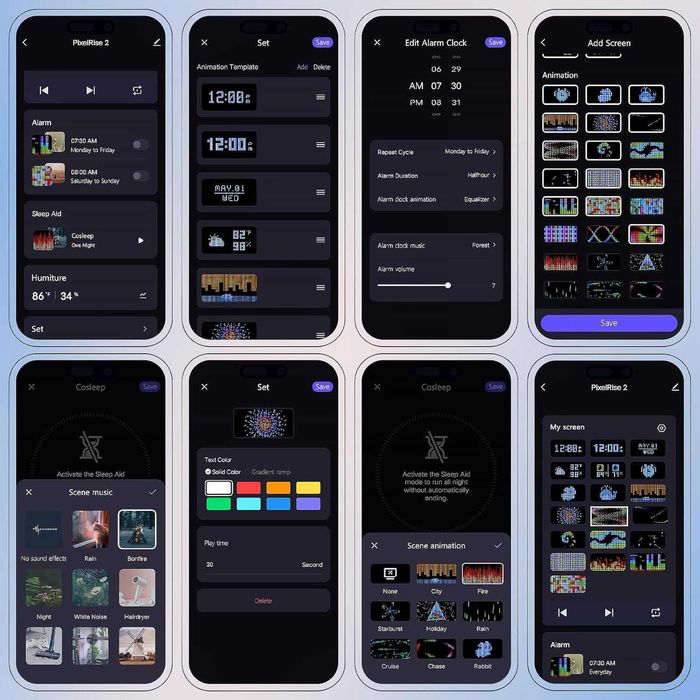 Dekala Pixel LED дигитален будилник с WiFi и двойна аларма