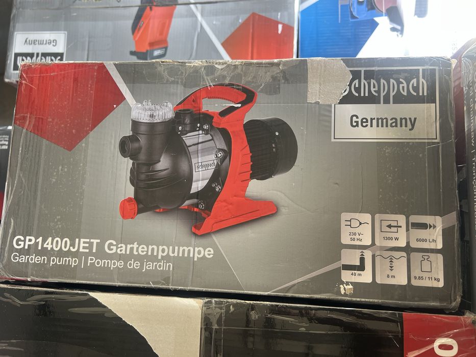 Градинска помпа с филтър - нова Scheppach GP1400 JET 1300W