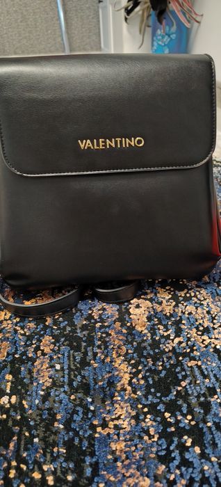 Rucsac Valentino, negru, piele ecologica