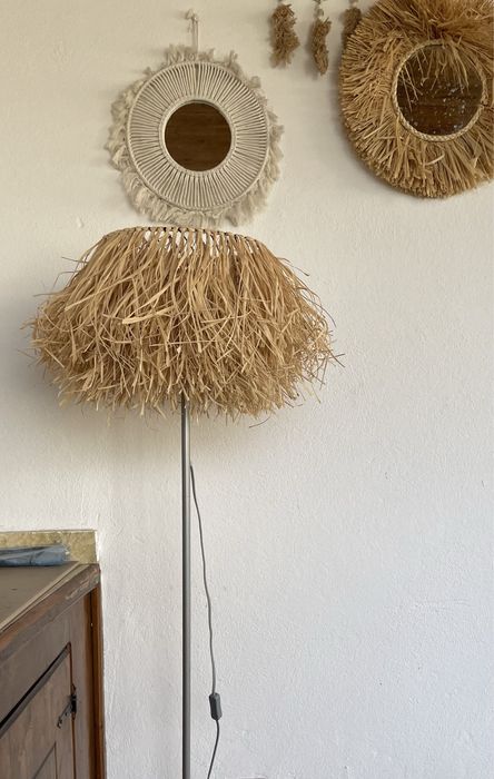 Lampadar unicat boho chic rustic fibre naturale