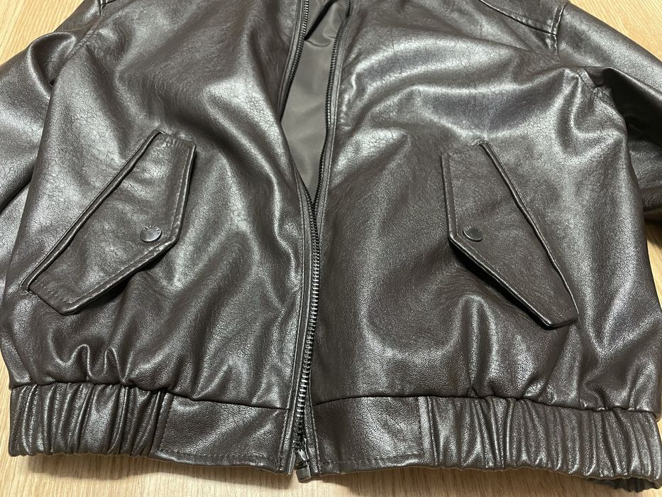 Geaca boyfriend piele vegan Bershka xs s noua