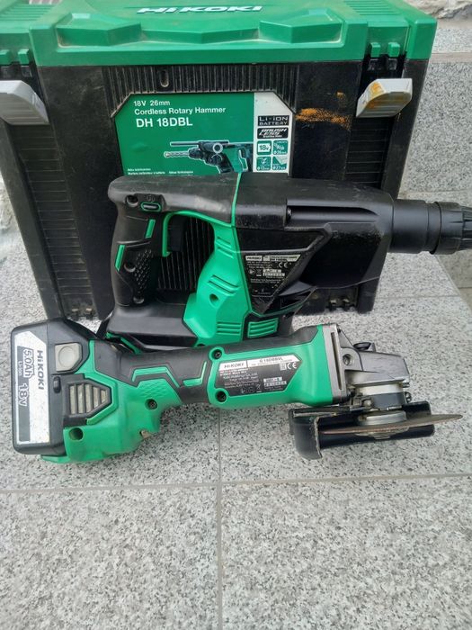 Hikoki Ъглошлайф и Перфоратор