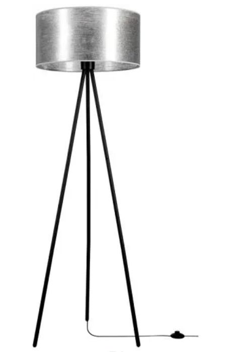 Lampă de podea, Spot Light Dove, 1xE27, 40W, metal negru, abajur gri