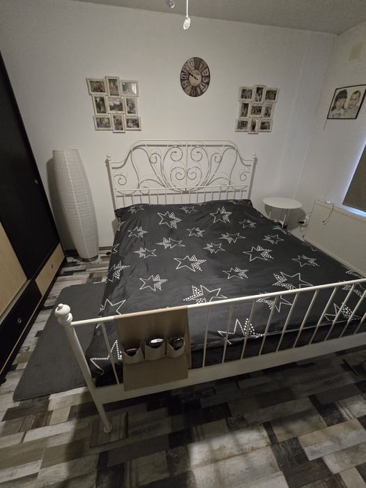 Pat IKEA cu saltea 180/200  sau 160/200