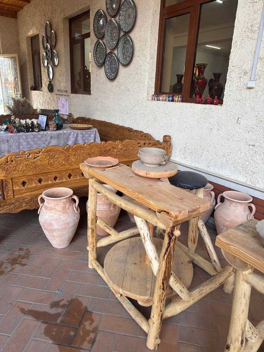 Деревянный Гончарный Круг \ Yog‘och kulolchilik g‘ildiragi.