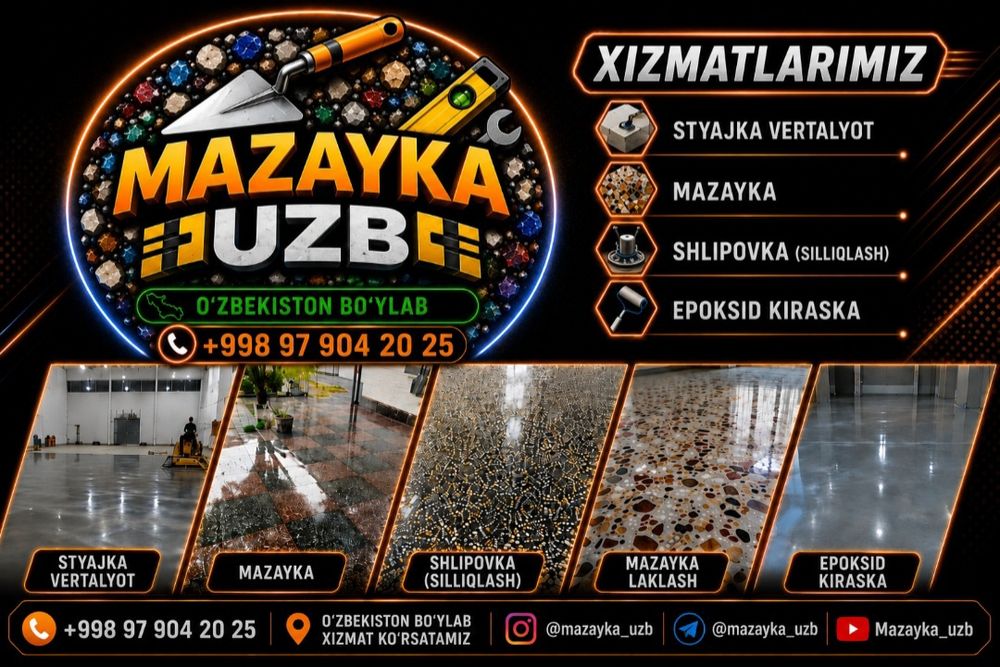 Styashka vertalyot,  Mazayka, Shilipovka, Lak, Epoksidni kiraska xizma