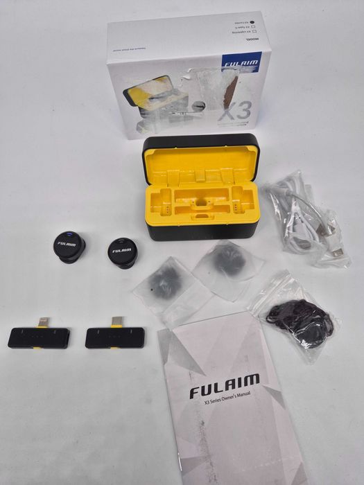 Kit Microfoane Wireless FULAIM X3, Noise Cancelling, USB-C/IOS- Grad E