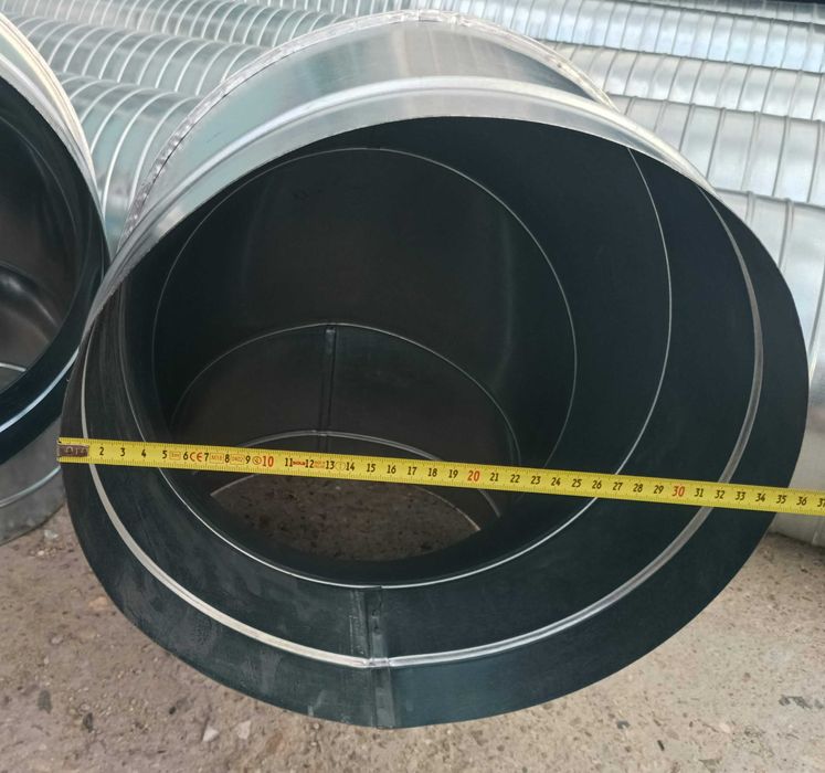 Коляно за аспирация ф355 поцинкована ламарина