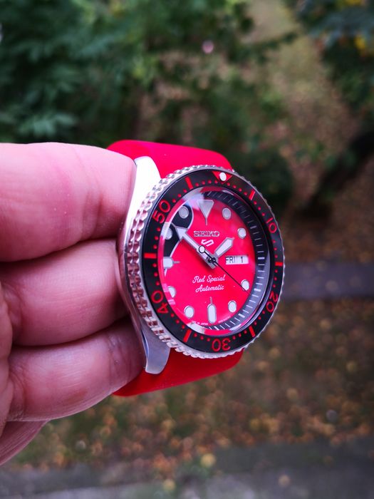 Ceas automatic NOU Seiko Mod Red Special 200m curea silicon