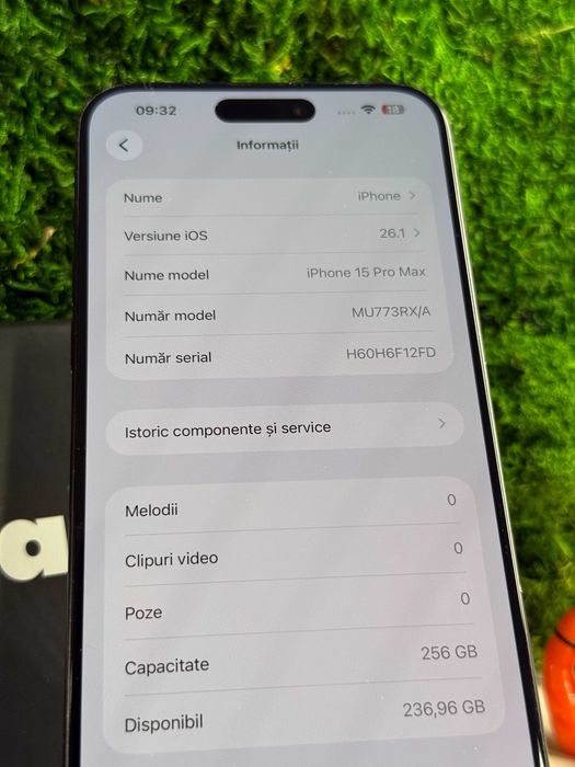iPhone 15 Pro Max Black Titanium Negru 87% Baterie #7025