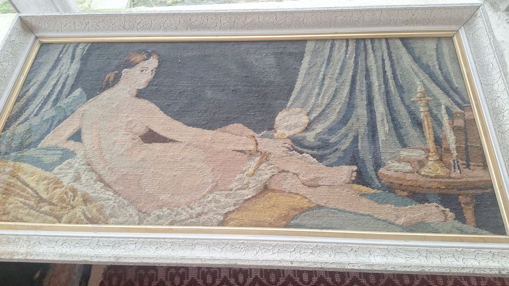 Tablou 120X40 lucrat manual foarte vechi