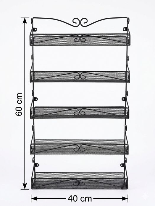 Металлическая полка-этажерка (4 яруса) в стиле лофт/прованс.