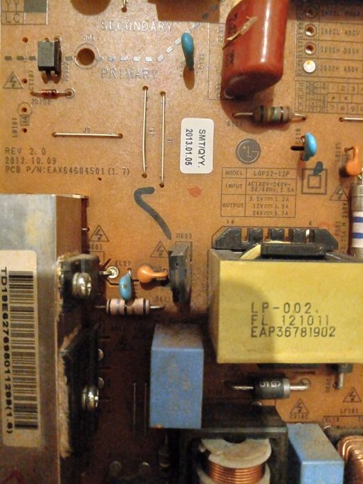 Sursă alimentare TV LG 42LS3400-ZC model EAX64604501(1,7)