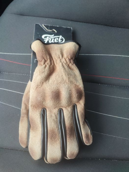 Cadou de sărbători - Mănuși motocicletă  piele cu etichetă