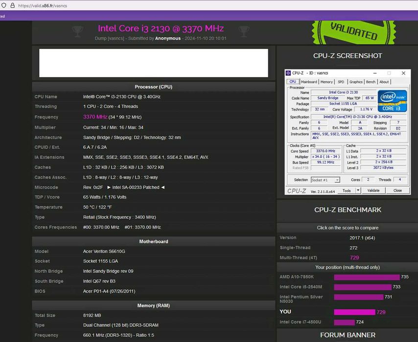 KIT ACER Veriton S6610G