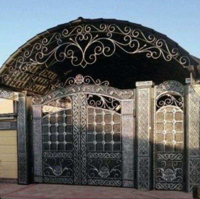 Навес откатные ворота