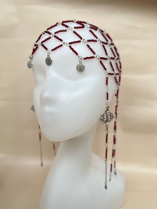 Шапка сетка из хрусталя