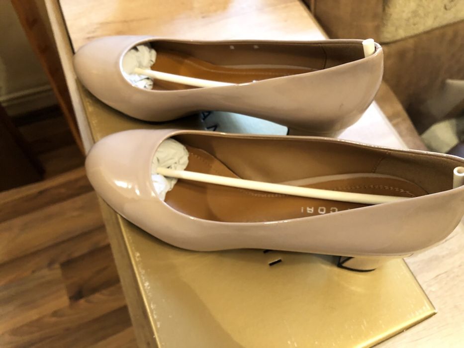 Pantofi eleganți din piele lăcuită, marca Ana Cori, culoare nude roze