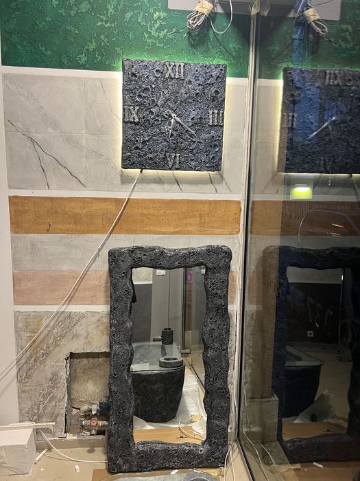 Луксозен дизайнерски стенен часовник „Vulcano“  Ръчна изработка