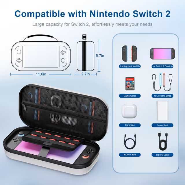 Husa carcasa geanta alba STARTRC GAMES Nintendo Switch 2