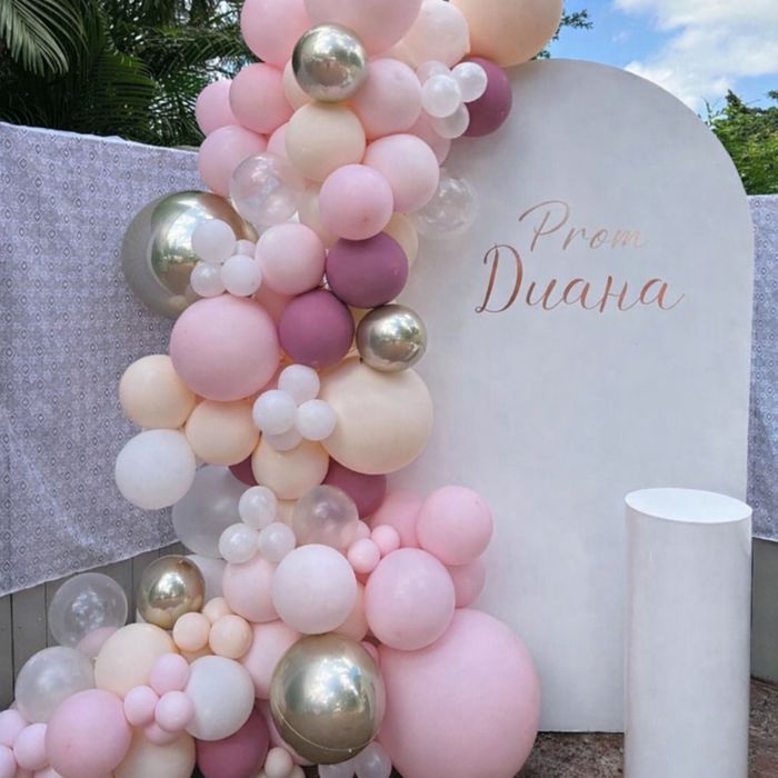 ПРОМОЦИЯ  135€ Украса с балони арка + персонален надпис + маси