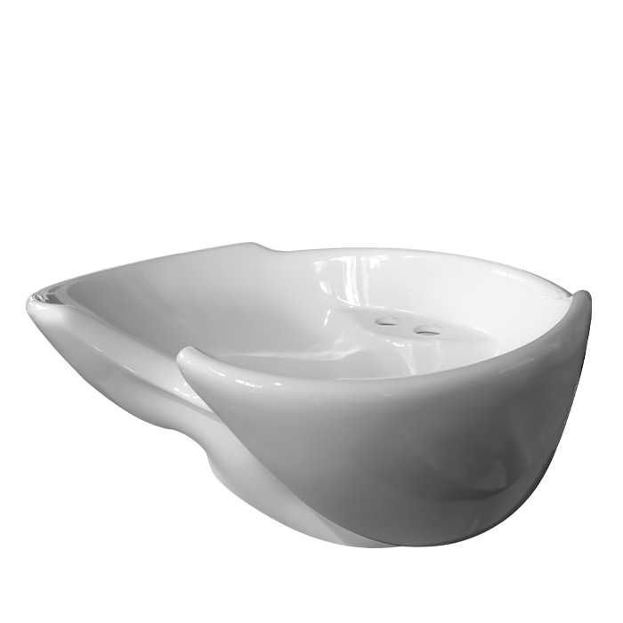 Стандартна керамична мивка с регулиращ с ъгъл DM1 и DM3 - бяла/черна