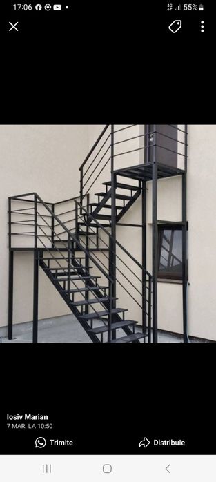 Scara metalica zincata 4mm grosime de exterior