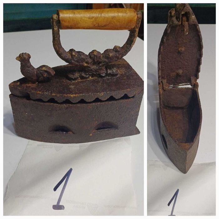 Fier de calcat vechi si cosuri artizanale din nuiele