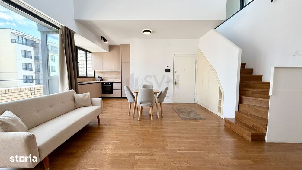 Penthouse tip Loft I 4 camere I Mobilat I Terasa I Scara interioara I