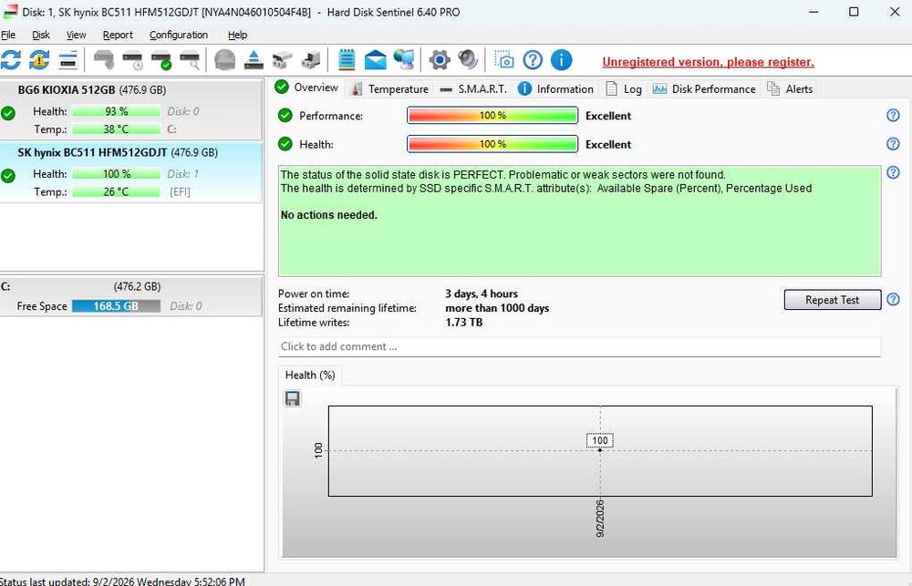 SSD SK Hynix 512GB M2 NVMe NOU 3 zile utilizare