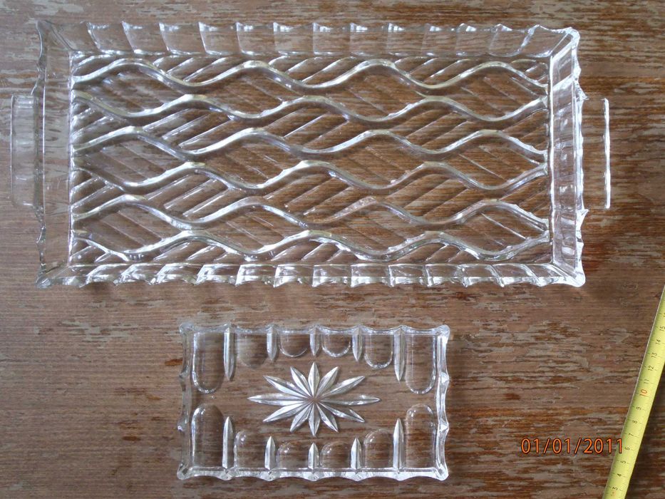 Ретро: кристални сервизи – чаши, чинии - неизползвани