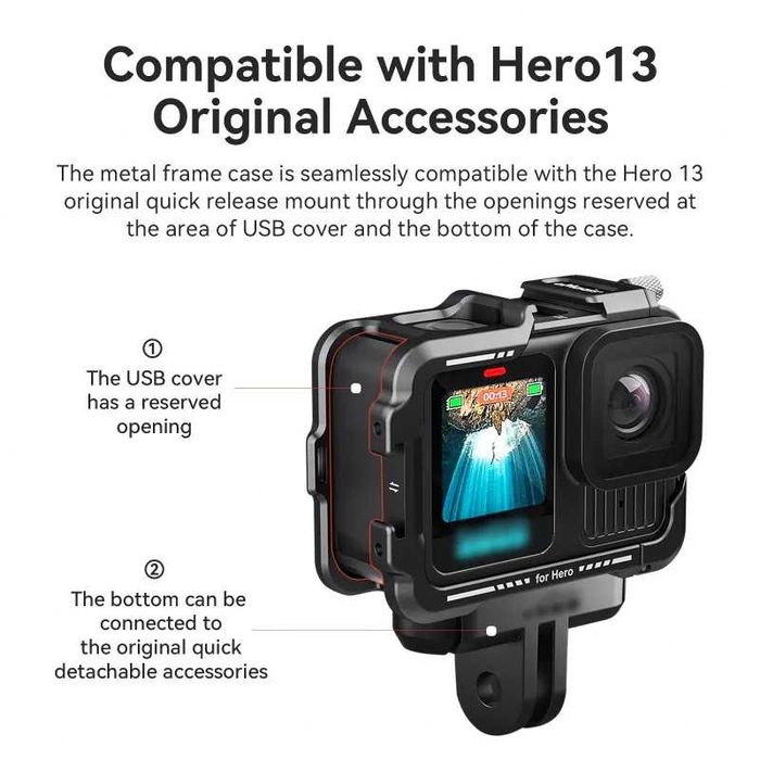 Cadru metalic frame protectie camere actiune GoPro Hero 13 12 11 10 9