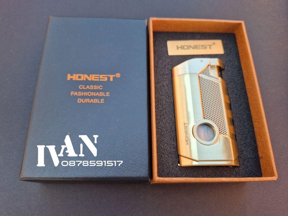 Запалка за пури Honest-троен джет (два цвята)