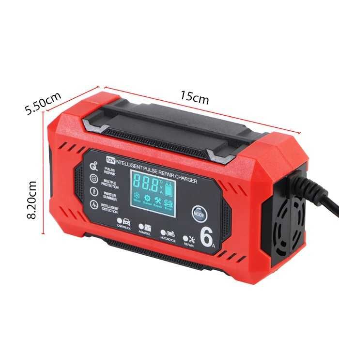 Автоматично зарядно за акумулатор Automat-12V 6A, За автомобил и мотор