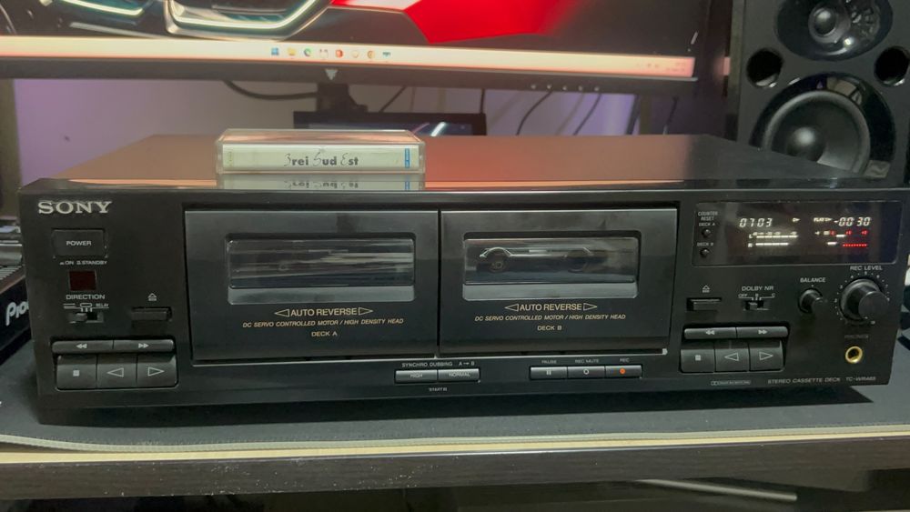 Casetofon Deck Dublu Sony TC-WR465 - Auto-Reverse stare buna