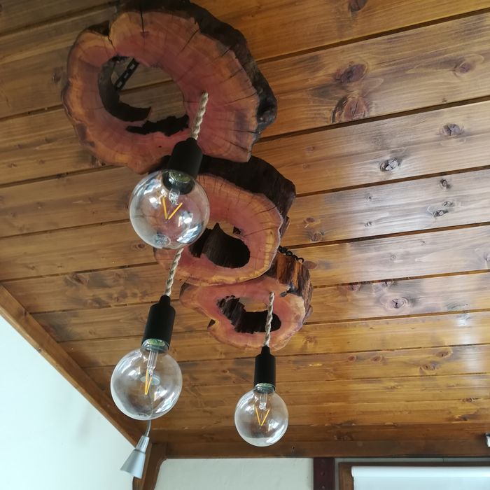 Изработвам полилеи от дърво и лампи стил: битов, арт, винтидж, рустик.