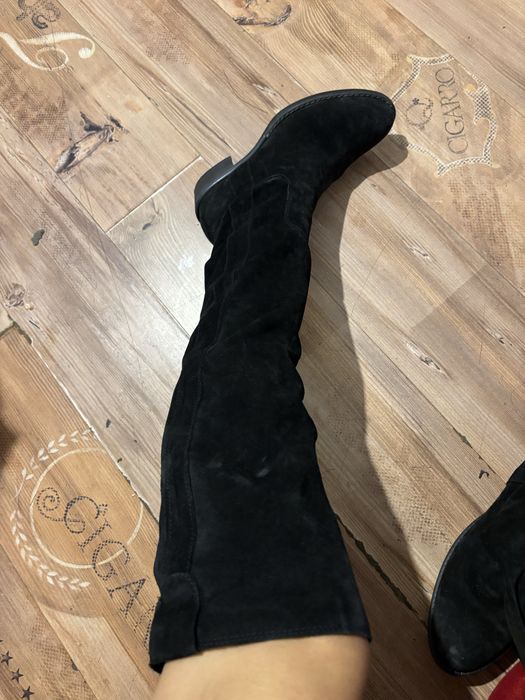 чизми естествен велур