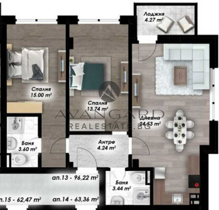 оф.24787 Тристаен луксозна сграда/ Остромила