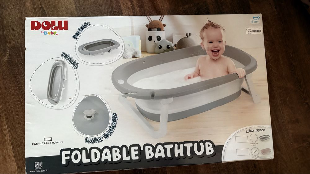 Сгъваема преносима бебешка вана за къпане