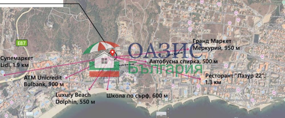Студио на 2-ри етаж, комплекс Съни Айо, Свети Влас, България - 41,93 кв. м.,