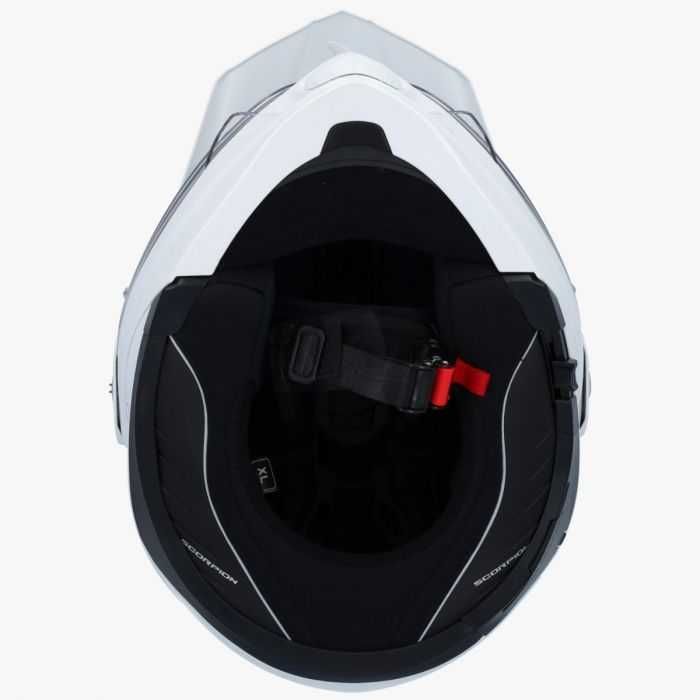 Отваряема Мото каска Scorpion ADX 2 Pearl White вградени очила