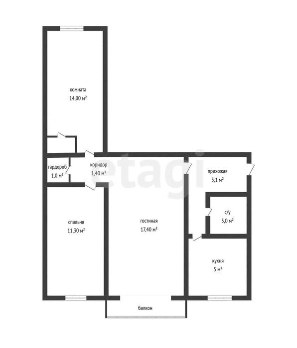 Продаётся 3-комнатная квартира РЕСПУБЛИКА - КОЛОС. Этаж 4 из 5.