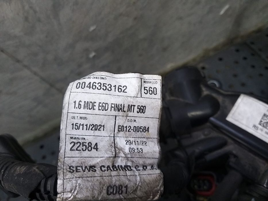 Instalatie electrica motor 1.6 d jeep renegade bu b1 bv 0046353162