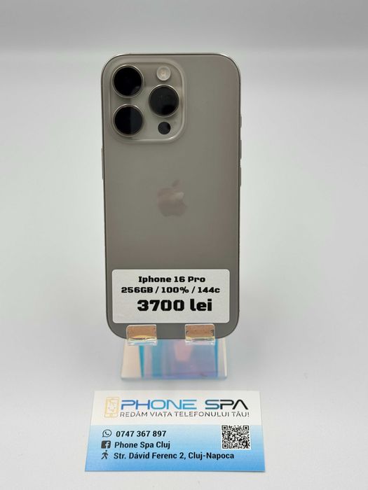 iPhone 16 Pro 128Gb 100%- Din magazin,cu garantie! RATE TBI !