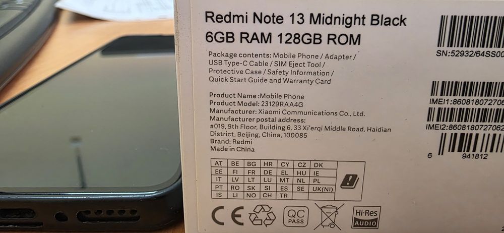 Redmi Note 13 в отличном состоянии.