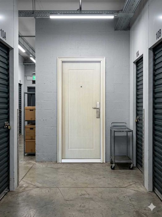 Usa Intrare Metalica Stanga Bej Apartament Birou Sediu LIN 205x88cm + LIVRARE GRATUITA !