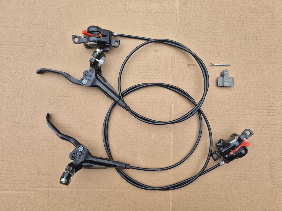 Set frane hidraulice Shimano BL-M315, fata-spate, placute noi